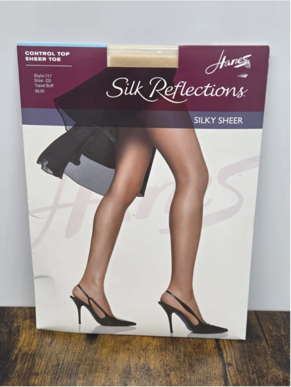 Hanes Silk Reflections Silky Sheer CD Control Top Sheer Toe Travel Buff 717